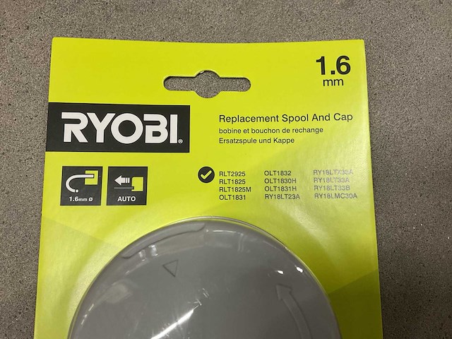 Ryobi rac124 vervangende spoel en dop (5x) - afbeelding 2 van  3