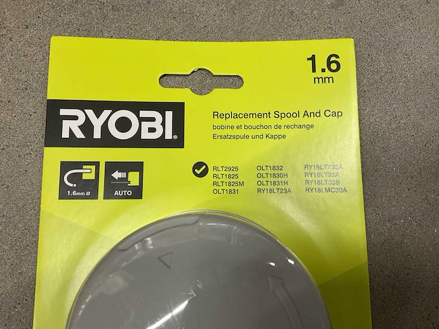 Ryobi rac124 vervangende spoel en dop (5x) - afbeelding 2 van  3