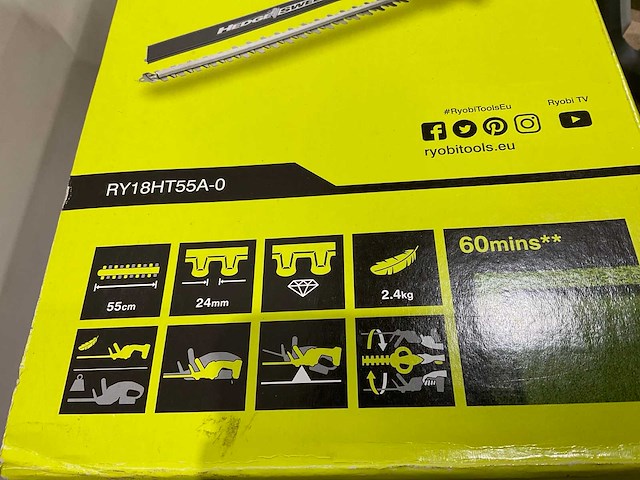 Ryobi ry18ht55a-0 heggenschaar - afbeelding 7 van  7