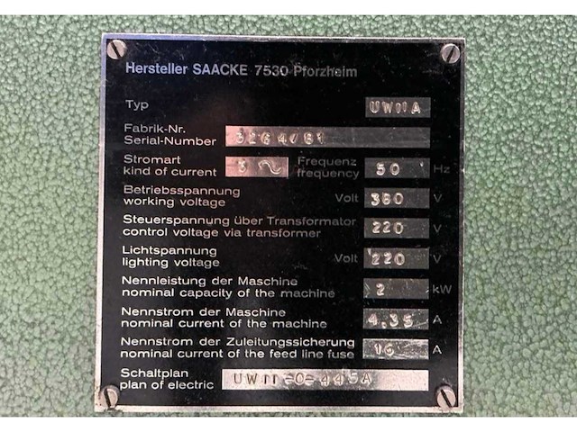 Saacke uw11a gereedschapslijper - afbeelding 7 van  7