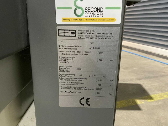 Sac - 2005 - f 430 - vlakbank - afbeelding 9 van  9