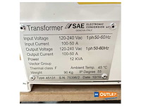Sae electronic insulation | separation transformer 12 kva | 50-100a | 230v | 115v - afbeelding 4 van  4