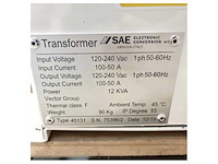 Sae electronic isolatie | scheidingstransformator 12 kva | 50-100a | 230v | 115v - afbeelding 3 van  3