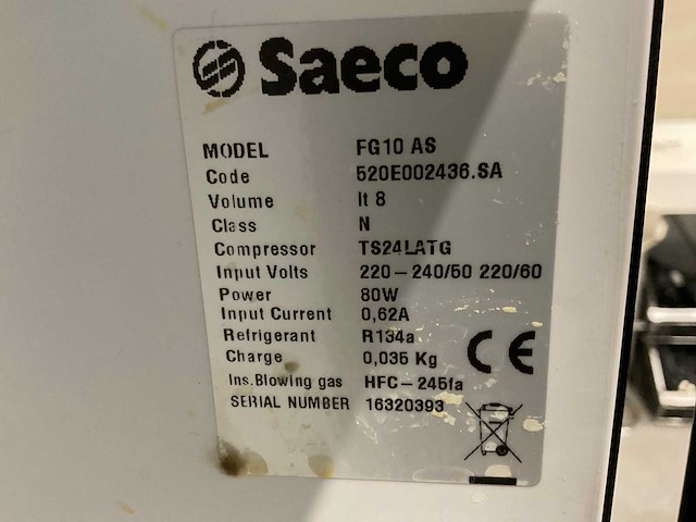 Saeco fg10as koelkast - afbeelding 4 van  5