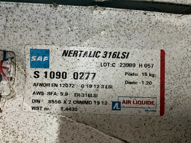 Saf-fro nertalic 316lsi lasdraad - afbeelding 4 van  4