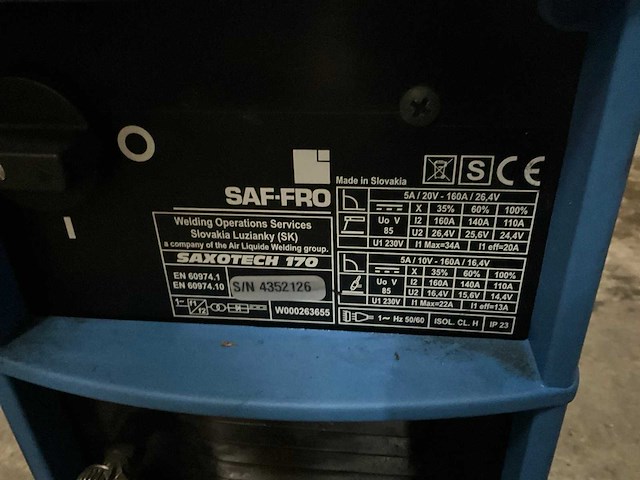 Saf-pro saxotech 170 tig lasmachine - afbeelding 6 van  6