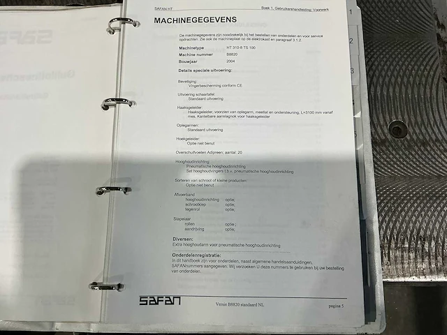 Safan - 2004 - ht 310-8 ts 100 - platenschaar - afbeelding 12 van  13