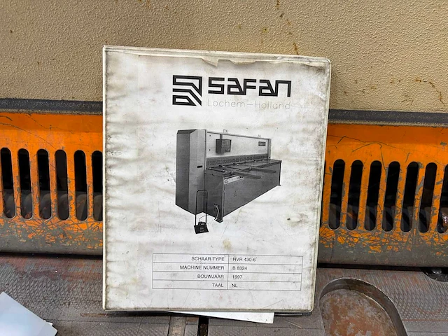 Safan - hvr 430-6 - guillotine shears - 1997 - afbeelding 14 van  22