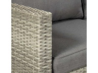 Safari loungebankset met salontafel – compleet met zit- en rugkussens - afbeelding 3 van  3