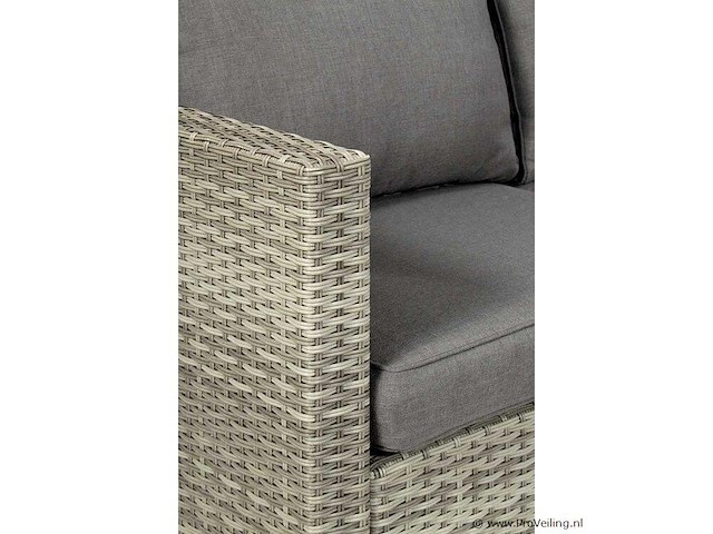 Safari loungebankset met salontafel – compleet met zit- en rugkussens - afbeelding 3 van  3