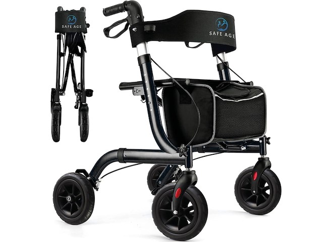 Safe age rollator lichtgewicht en opvouwbaar zitfunctie - afbeelding 1 van  7