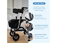 Safe age rollator lichtgewicht en opvouwbaar zitfunctie - afbeelding 3 van  7