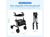 Safe age rollator lichtgewicht en opvouwbaar zitfunctie - afbeelding 4 van  7