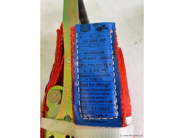 Safe4cargo spanband met ratel - 2 stuks - afbeelding 7 van  8