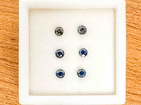 Saffier - 1.45 carat natuurlijke ronde saffieren