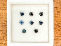 Saffier - 1.94 carat aan natuurlijke ronde saffieren - afbeelding 1 van  4