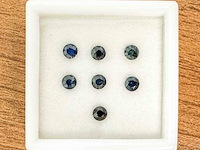 Saffier - 2.09 carat aan natuurlijke ronde saffieren - afbeelding 1 van  5