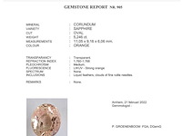 Saffier - 5.24 carat echte natuurlijke grote roze saffier - afbeelding 3 van  5