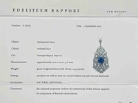 Saffier - 8.86 carat natuurlijke saffier (gecertificeerd) - afbeelding 3 van  6