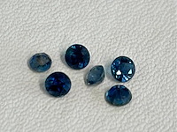 Saffier - mooie rond geslepen natuurlijke saffieren 1.01 carat - afbeelding 1 van  4