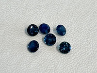 Saffier - mooie rond geslepen natuurlijke saffieren 1.04 carat