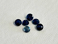 Saffier - mooie rond geslepen natuurlijke saffieren van hoge kwaliteit 1.03 carat - afbeelding 1 van  3