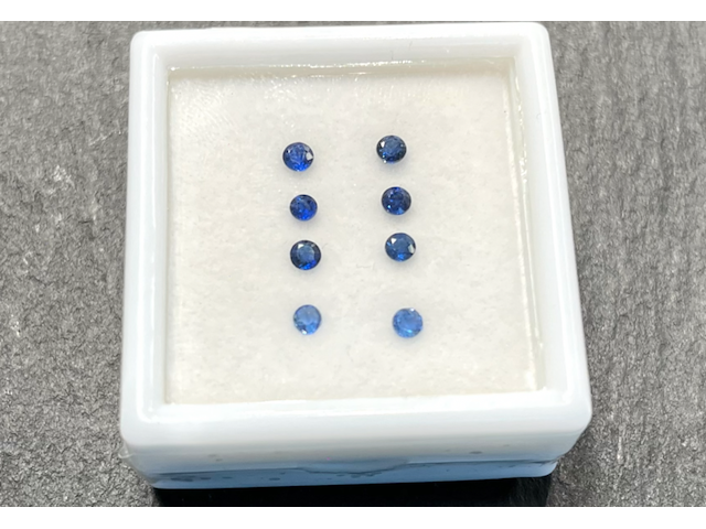 Saffier - rond geslepen natuurlijke saffieren 1.00 carat - afbeelding 1 van  4