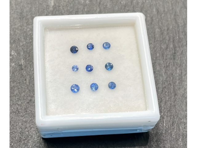 Saffier - rond geslepen natuurlijke saffieren 1.00 carat - afbeelding 1 van  4