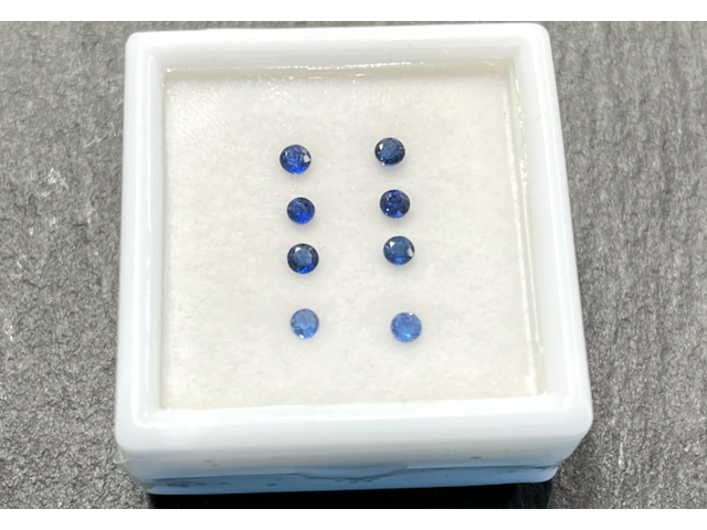 Saffier - rond geslepen natuurlijke saffieren 1.00 carat - afbeelding 1 van  4