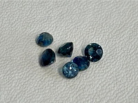 Saffier - rond geslepen natuurlijke saffieren 1.01 carat - afbeelding 2 van  4