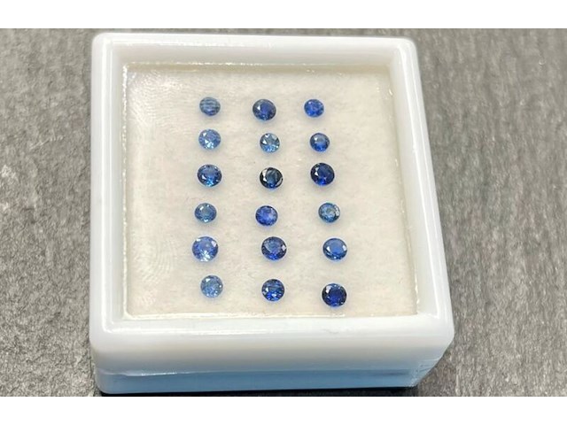 Saffier - rond geslepen natuurlijke saffieren 2.00 carat - afbeelding 1 van  4