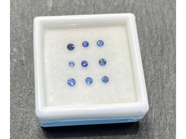 Saffier 1.00 carat ronde natuurlijke saffieren hoge kwaliteit - afbeelding 3 van  3