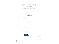 Saffier natuurlijke marquise geslepen saffier hoge kwaliteit nel certificaat 3.38 carat - afbeelding 3 van  5
