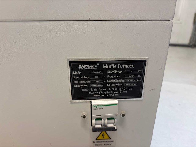 Saftherm stm-3-17 muffle furnace fornuis - afbeelding 12 van  13