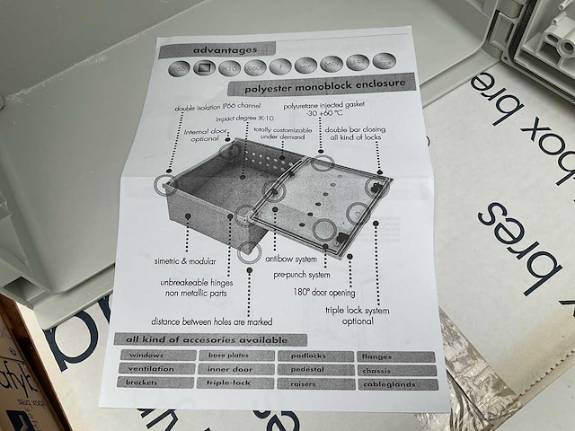 Safybox bres 54p (500 x 400 x 200mm)industriële behuizing (9x) - afbeelding 4 van  5
