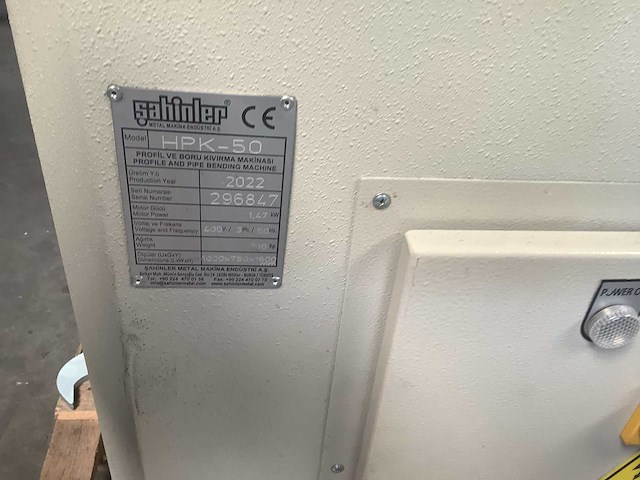 Sahinler - 2022 - hpk 50 - profielbuigmachine - afbeelding 5 van  6