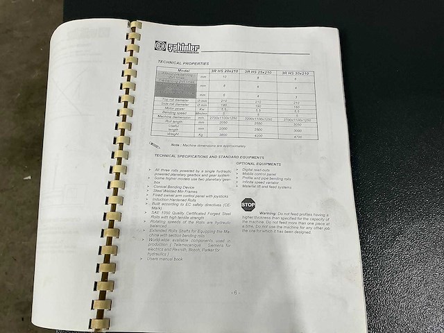 Sahinler - h3r-hs-30-210, 3100x6mm - roll bending machine - 2016 - afbeelding 6 van  15