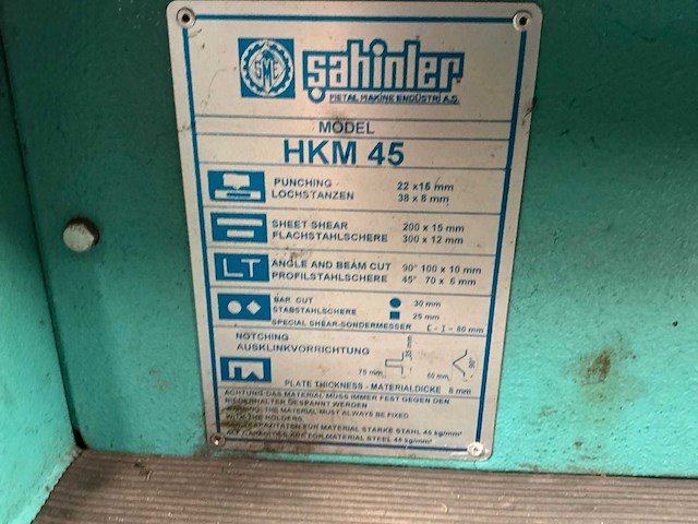 Sahinler hkm-45 pons- en knipmachine - afbeelding 12 van  13