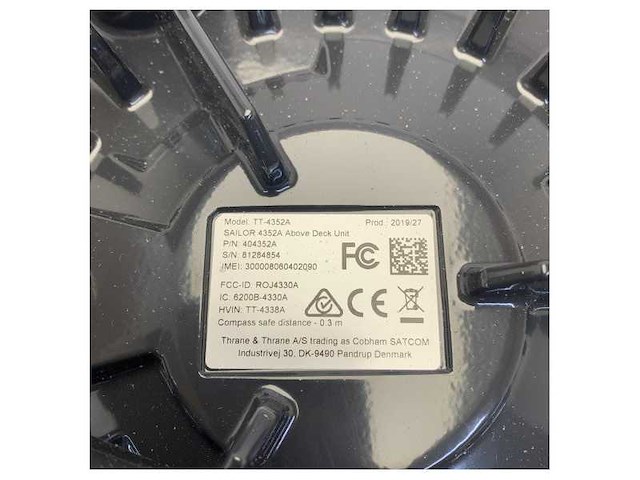 Sailor iridium 4300 vsat satellite communication antenna - 404352a-00500 - afbeelding 8 van  10