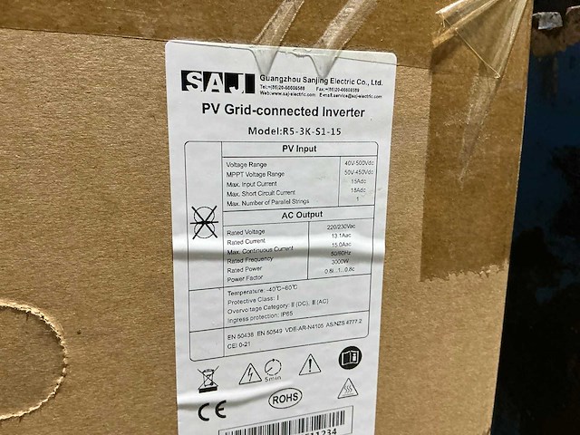 Saj r5-3k-s1-15 3kw omvormer - afbeelding 3 van  3