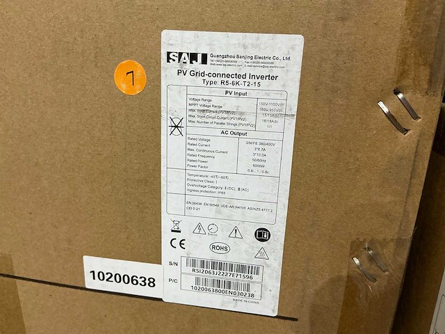 Saj r5-6k-t2-15 6kw omvormer - afbeelding 5 van  5