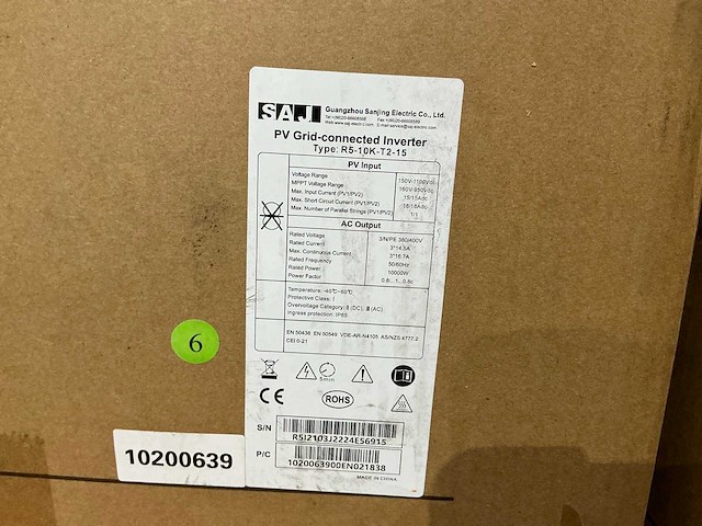 Saj r5-6k-t2-15 6kw omvormer - afbeelding 5 van  5