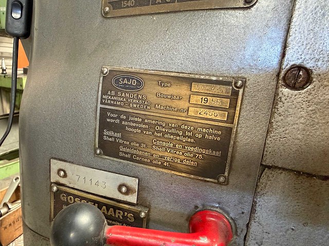 Sajo - 1955 - uf 48m - universele freesmachine - afbeelding 9 van  13