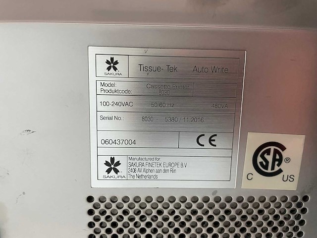Sakura - auto-lipa48 & tissue-tek® auto write - diverse laboratoriumapparatuur (3x) - afbeelding 8 van  10