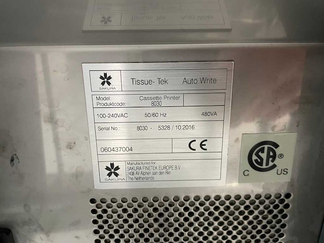 Sakura - tissue-tek auto write - labelcassetteprinter (3x) - afbeelding 2 van  10
