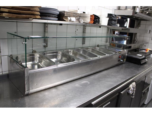 Saladiere profinox afm. 160 x 40 x 43 cm. - afbeelding 1 van  2