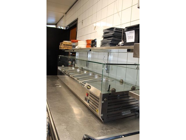 Saladiere profinox afm. 160 x 40 x 43 cm. - afbeelding 2 van  2