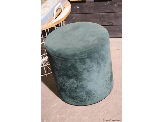 Salontafel - 60x60x44cm & poef - ø 39cm x 40cm (h) - afbeelding 4 van  4