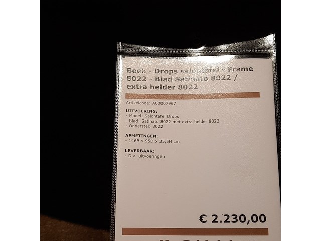 Salontafel beek, drops, zwart - afbeelding 10 van  10