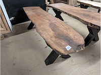 Salontafel boomstam model olie 160x45cm - afbeelding 1 van  2